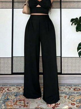 Shein High Waisted Wide Leg Pants M